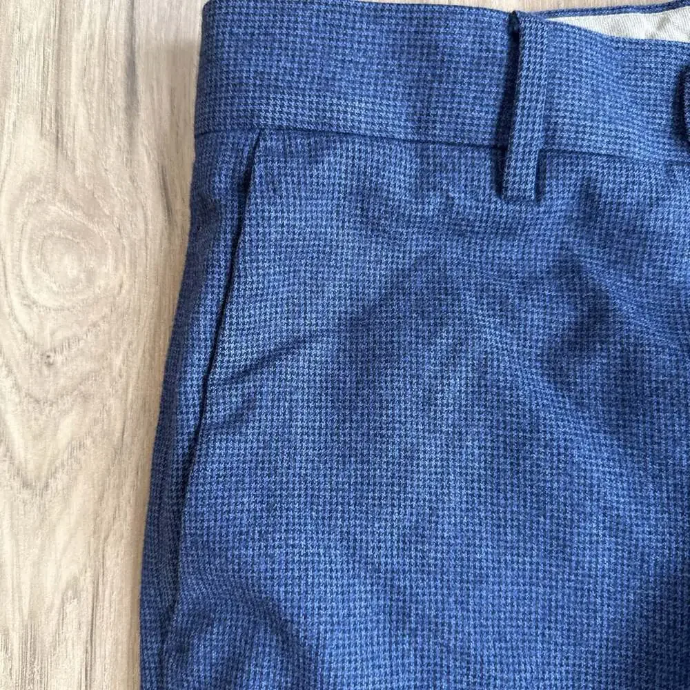 Banana Republic Tailored Slim Fit Men's Dress Pants 100% Wool Sz 31x30 Blue Twil